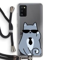 Cool cat: Samsung Galaxy A41 Transparant Hoesje met koord