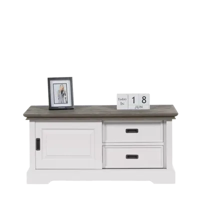 TV dressoir (110cm) Riverwoods - ClearWhite/Rustic Grey