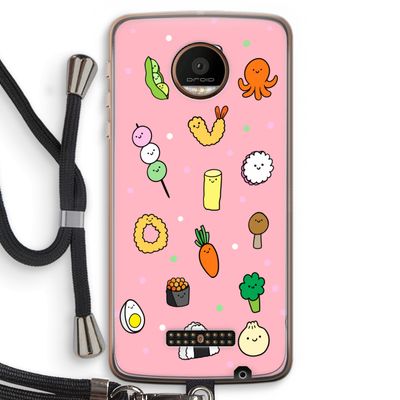 Happy bento friends: Motorola Moto Z Force Transparant Hoesje met koord