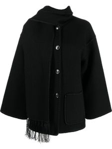 TOTEME veste brodée à détail d'écharpe - Noir