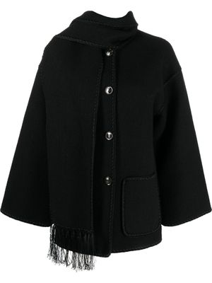 TOTEME veste brodée à détail d'écharpe - Noir