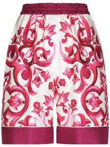 Dolce & Gabbana Majolica-print silk short - Rose