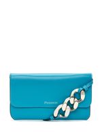 JW Anderson pochette de téléphone en cuir à logo imprimé - Bleu - thumbnail