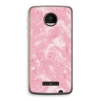 Abstract Painting Pink: Motorola Moto Z Force Transparant Hoesje