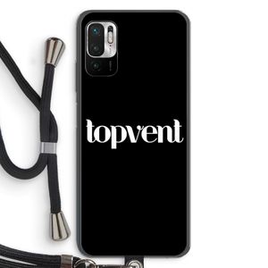 Topvent Zwart: Xiaomi Redmi Note 10 5G Transparant Hoesje met koord
