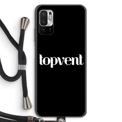 Topvent Zwart: Xiaomi Redmi Note 10 5G Transparant Hoesje met koord