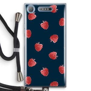 Framboosjes: Sony Xperia XZ1 Transparant Hoesje met koord