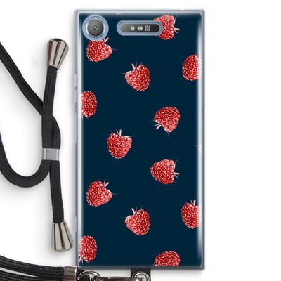 Framboosjes: Sony Xperia XZ1 Transparant Hoesje met koord