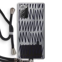 Marrakech Zigzag: Samsung Galaxy Note 20 / Note 20 5G Transparant Hoesje met koord