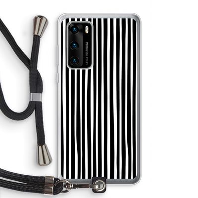 Stripes: Huawei P40 Transparant Hoesje met koord