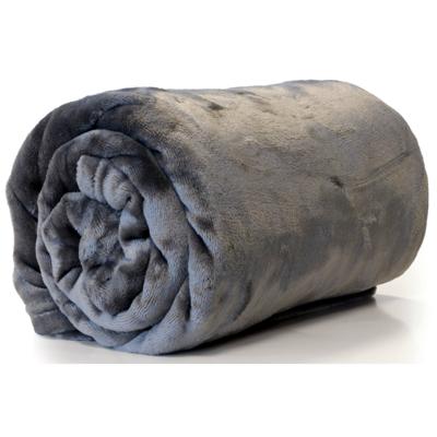 Unique Living Plaid - fleece deken - donkergrijs - polyester - 130 x 180 cm