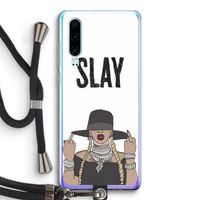 Slay All Day: Huawei P30 Transparant Hoesje met koord