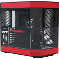 HYTE y60 midi tower behuizing (rood/zwart | 3x usb-a | tempered glass)