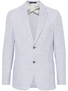 Boggi Milano blazer en coton à simple boutonnage - Gris