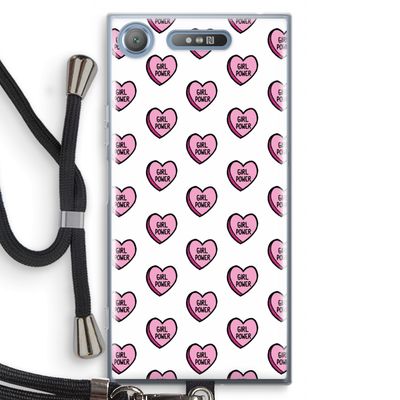 GIRL POWER: Sony Xperia XZ1 Transparant Hoesje met koord