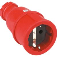 Rubberen contrastekker "SIROX" rood IP20
