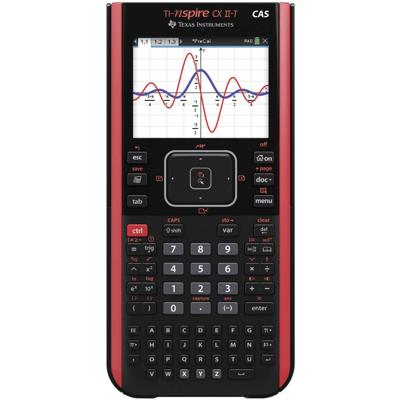 Texas Instruments NSPCXCASIIT Grafische rekenmachine Zwart werkt op een accu