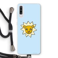 Kleine leeuw: Samsung Galaxy A70 Transparant Hoesje met koord
