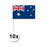 10 zwaaivlaggetjes Australie 12 x 24 cm - thumbnail