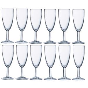 Champagneglazen - 48x stuks - transparant - glas - 150 ml - cava - mousserende wijn - glazen