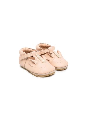 Donsje ballerines en cuir à effet oreilles d'animaux - Tons neutres