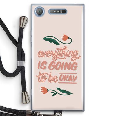 Optimistic flower girl: Sony Xperia XZ1 Transparant Hoesje met koord
