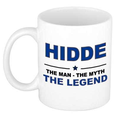 Hidde cadeau mok - man myth legend - naam koffiemok - 300 ml - collega - vaderdag