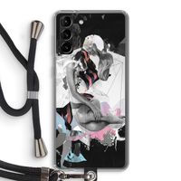 Camouflage de sommeil: Samsung Galaxy S21 Plus Transparant Hoesje met koord