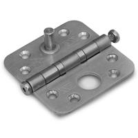 Dulimex Kogellagerscharnier ronde hoeken | SKG2 | 76x76 mm RVS