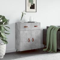 Dressoir 69,5x34x90 cm bewerkt hout betongrijs - thumbnail
