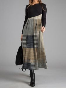 Loose Abstract Graphic Casual Asymmetrical Collar Dress