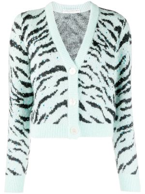 Alessandra Rich cardigan imprimé à col v - Vert