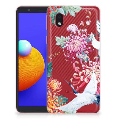 Samsung Galaxy A01 Core | TPU Hoesje | Bird Flowers