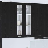 Hangkast Riga Zwart Eiken 60 x 31 x 100 cm Bewerkt hout