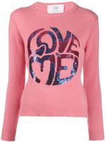 Alberta Ferretti pull Love Me en maille - Rose