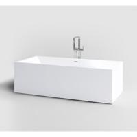 Clou InBe Vrijstaand Ligbad Rechthoekig 180x80x60 cm Acryl Wit Met Overloop Wit Clou