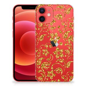 iPhone 12 Mini TPU Case Gouden Bloemen