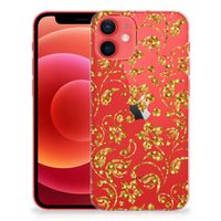 iPhone 12 Mini TPU Case Gouden Bloemen - thumbnail