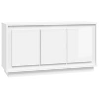 vidaXL Dressoir 102x35x55 cm bewerkt hout hoogglans wit