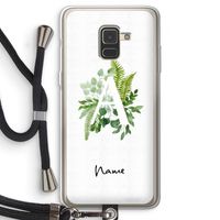 Green Brush: Samsung Galaxy A8 (2018) Transparant Hoesje met koord