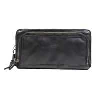 Bear Design Zip Around Portemonnee / Clutch Isa Zwart