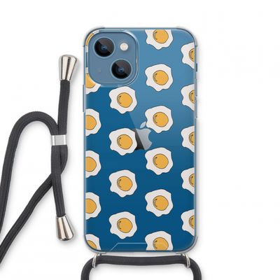 Bacon to my eggs #1: iPhone 13 mini Transparant Hoesje met koord