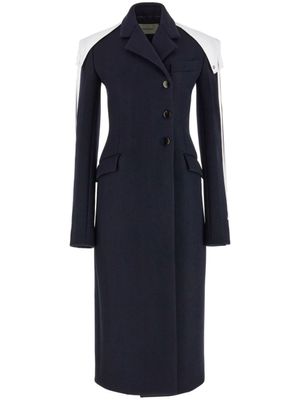Ferragamo manteau en laine à boutonnière croisée - Bleu