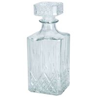 Glazen decoratie fles/karaf 900 ml/9 x 23 cm voor water of likeuren   -