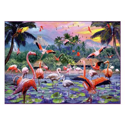 Ravensburger Legpuzzel roze flamingo&apos;s, 1000st.