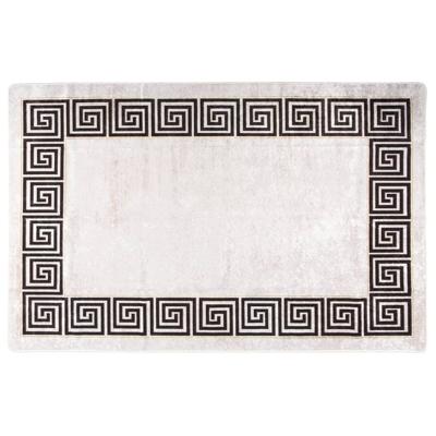 Vloerkleed wasbaar anti-slip 160x230 cm lichtbeige