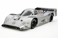 Tamiya 1:10 RC auto Elektro Racewagen Mercedes-Benz C11 1990 Zilver Achterwielaandrijving Bouwpakket