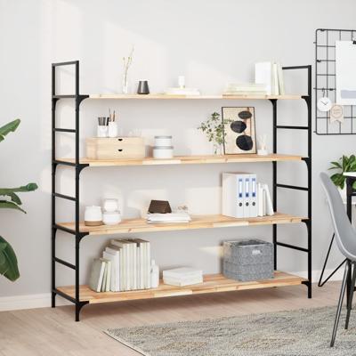 Wandschappen 4 st zwevend 160x40x2 cm onbehandeld acaciahout