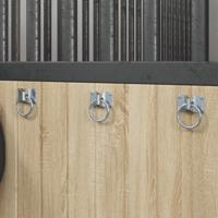 VidaXL Plaatringen 3 st staal zilverkleurig