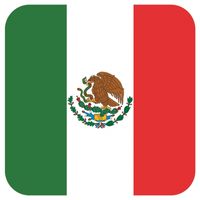45x Onderzetters voor glazen met Mexicaanse vlag   -